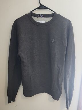 Champion Men's Crewneck Sweatshirt in Charcoal Black